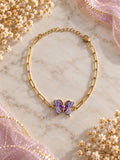 Bracelet papillon violet
