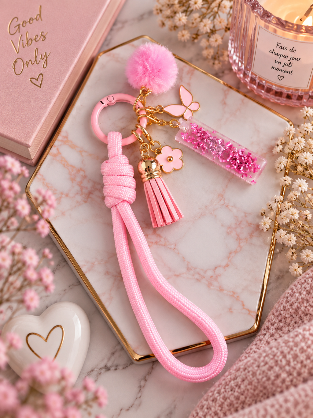 porte-clés rose
