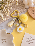 porte-clés jeune et beige