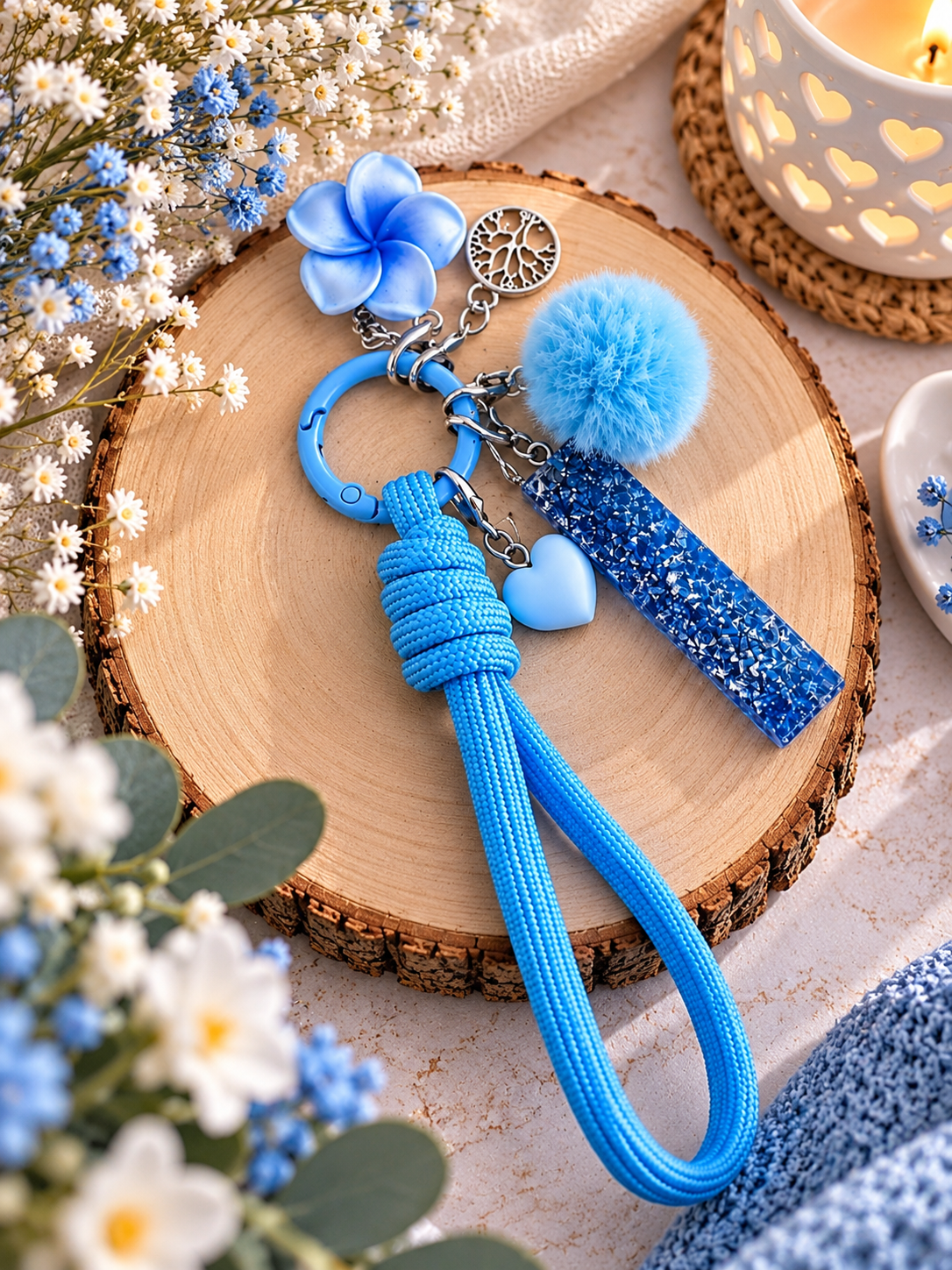 porte-clés bleu